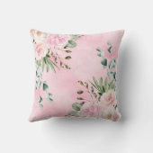 Roze Oerwoud Safari Dierlijke geboorte Stats Girl  Kussen (Achterkant)