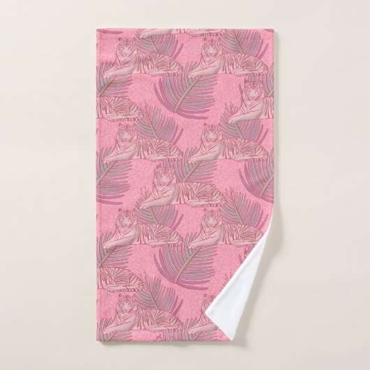 Roze Oerwoud tijgerpatroon Bad Handdoek (Handdoek)