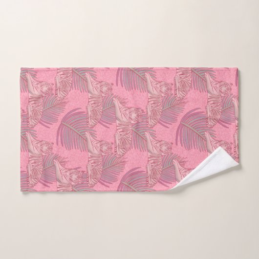 Roze Oerwoud tijgerpatroon Bad Handdoek (Handdoek)