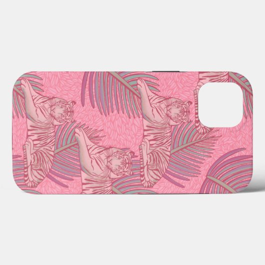 Roze Oerwoud tijgerpatroon Case-Mate iPhone Case (Achterkant (horizontaal))