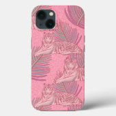 Roze Oerwoud tijgerpatroon Case-Mate iPhone Case (Achterkant)