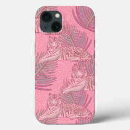 Roze Oerwoud tijgerpatroon Case-Mate iPhone Case