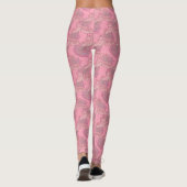 Roze Oerwoud tijgerpatroon Leggings (Achterkant)