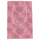 Roze Oerwoud tijgerpatroon Medium Cadeauzakje (Voorkant)