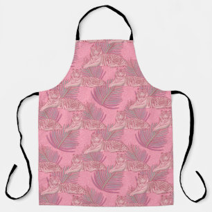 Roze Oerwoud tijgerpatroon Schort