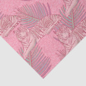 Roze Oerwoud tijgerpatroon Tissuepapier (Detail)