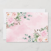 Roze Oerwoud Wilde Dieren Baby shower Foto Bedankkaart (Achterkant)