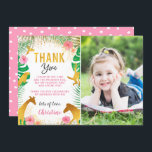 Roze Oerwouden Foto Birthday Hartelijk dank Bedankkaart<br><div class="desc">Roze Oerwouden Foto Birthday Hartelijk dank</div>