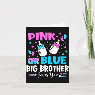Roze Of Blau Grote Broer Houdt Van Geslacht Reveal Kaart