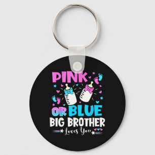 Roze Of Blau Grote Broer Houdt Van Geslacht Reveal Sleutelhanger