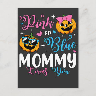 Roze Of Blau Mama Houdt Van Jou Pompoen Baby Briefkaart