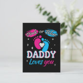 Roze of Blau, Papa houdt van Jou Aankondigingskaart (Staand voorkant)