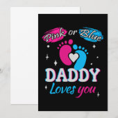 Roze of Blau, Papa houdt van Jou Kaart (Voorkant / Achterkant)