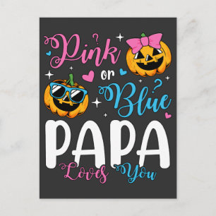 Roze Of Blau Papa Houdt Van Jou Pompoen Baby Briefkaart