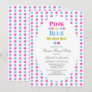 Roze Of Blau Wij Houden Van Jullie Sneeuwvlok Gesl Kaart