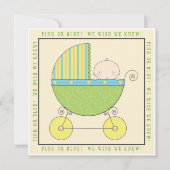 Roze of Blauw? Baby in neutraal Baby shower Kaart (Voorkant)