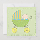 Roze of Blauw? Baby in neutraal Baby shower Kaart (Voorkant)