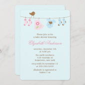 Roze of Blauw? Baby shower Kaart (Voorkant / Achterkant)