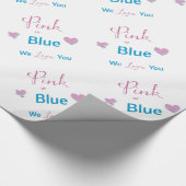 Roze of blauw cadeaupapier (Hoek)