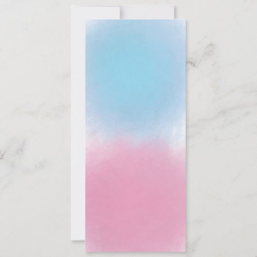 Roze of Blauw Gender onthullen Smoke Bomb Balloon Kaart (Achterkant)