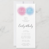 Roze of Blauw Gender onthullen Smoke Bomb Balloon  Kaart (Voorkant)