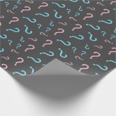 Roze of Blauw Geslacht Cadeaupapier (Hoek)