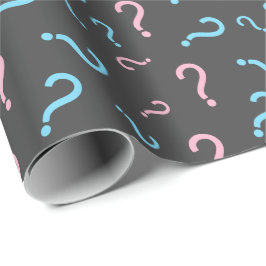Roze of Blauw Geslacht Cadeaupapier