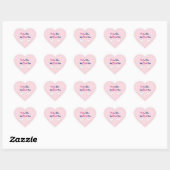 Roze of Blauw Geslacht Hart Sticker (Vel)
