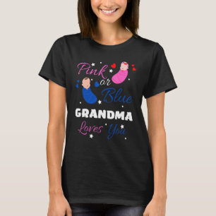 Roze of Blauw Geslacht onthullen oma Granny Fami T-shirt