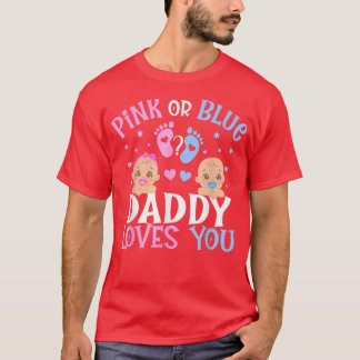 Roze of blauw geslacht onthullen papa houdt van je t-shirt