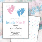 Roze of Blauw Geslacht Onthullen Party Baby Feet M Kaart