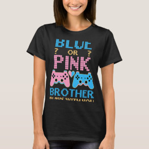 Roze of Blauw Geslacht Onthullen Video Game Gamer  T-shirt