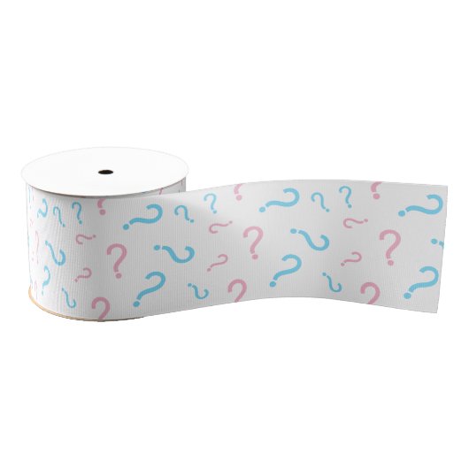 Roze of Blauw Geslacht onthullen Witte Grosgrain l Grosgrain Lint (Spoel)
