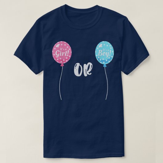 Roze of Blauw Geslacht T-shirt (Design voorkant)
