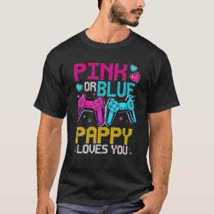 Roze of blauw geslacht toont het beeld dat pa game t-shirt