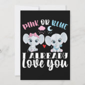 Roze of blauw ik ben al dol op je gender onthullin kaart (Voorkant)