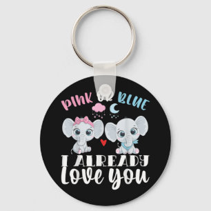 Roze of blauw ik ben al dol op je gender onthullin sleutelhanger