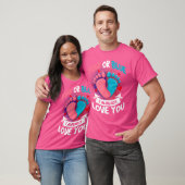 Roze of Blauw Ik hou al van je Team Boy Geslacht R T-shirt (Unisex)