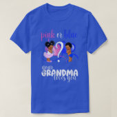 Roze of blauw je oma houdt van je geslacht t-shirt (Design voorkant)