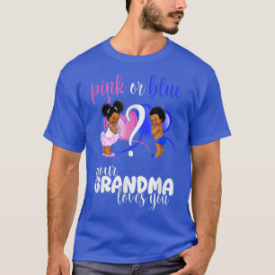 Roze of blauw je oma houdt van je geslacht t-shirt