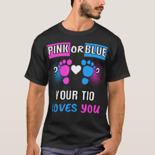 Roze of Blauw Je Tio houdt van je Geslacht Onthul T-shirt