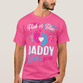 Roze of blauw je vader houdt van je geslacht om je t-shirt
