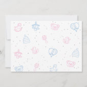 Roze of Blauw, Jongen of Meisje, Modern, Genderont Kaart (Achterkant)