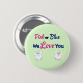 Roze of Blauw met Layette Bodysuit-pakken Ronde Button 5,7 Cm (Voorkant /achterkant)