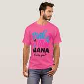 Roze of blauw Nana Loves You Geslacht onthullen Ba T-shirt (Voorkant volledig)