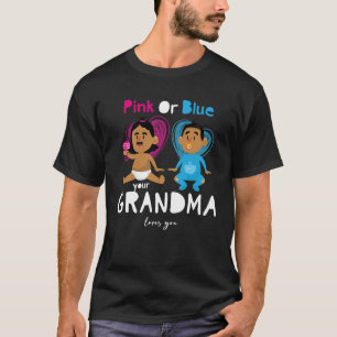 Roze Of Blauw Oma Houdt Van Jou Geslacht Reveal  T-shirt