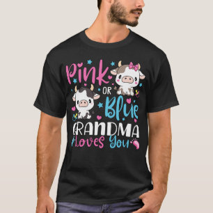 Roze of blauw Oma Loves You Gifts Koe Baby Mannen T-shirt