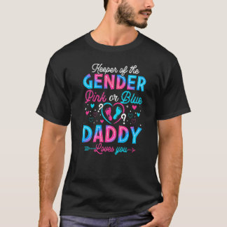 roze of blauw papa houdt van je geslacht onthullen t-shirt