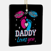 Roze of blauw, papa houdt van je keramisch ornament (Rechts)
