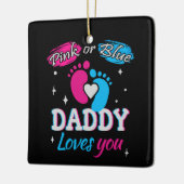 Roze of blauw, papa houdt van je keramisch ornament (Links)